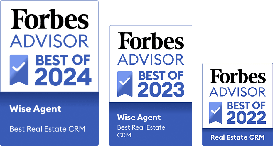 Wise Agent named Best Real Estate CRM by Forbes Advisor for 2022, 2023, and 2024